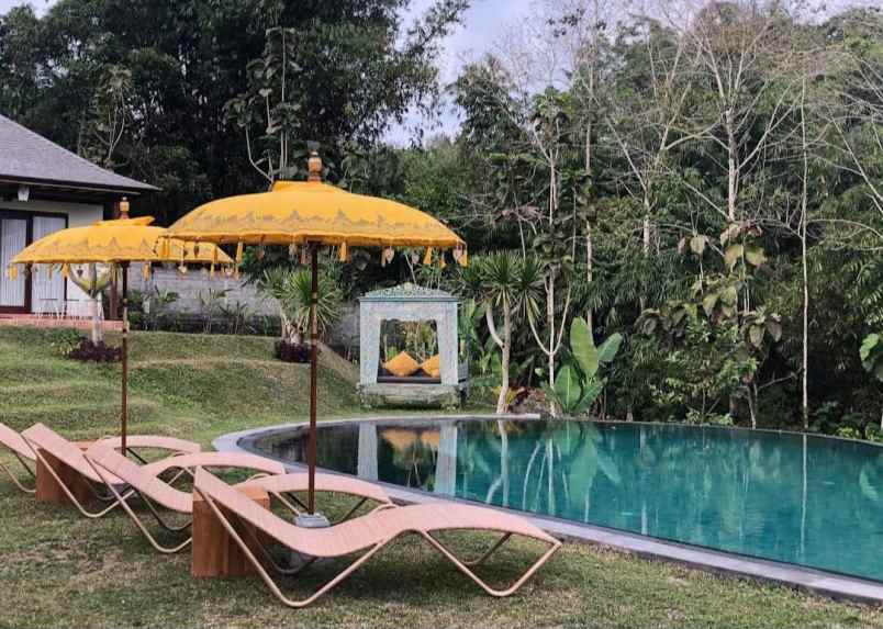 dijual villa view sungai jungle lokasi payangan