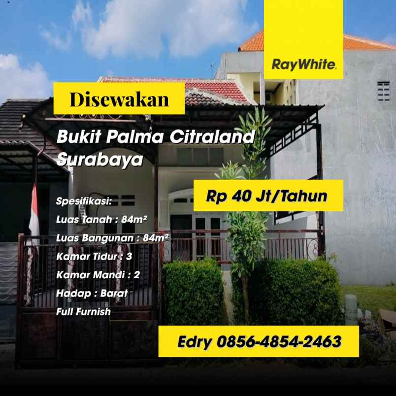 disewakan rumah bukit palma citraland
