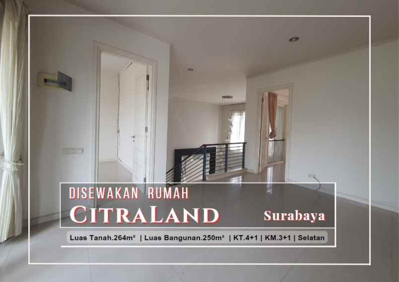 disewakan rumah citraland surabaya