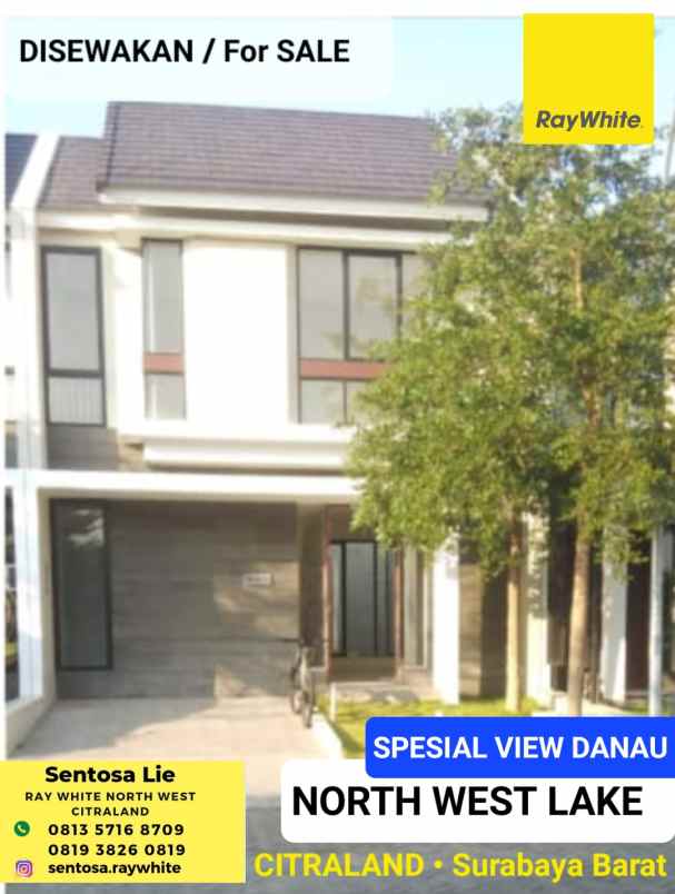 disewakan rumah north west lake citraland