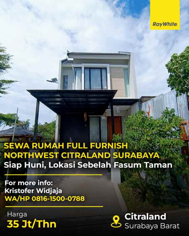 disewakan rumah northwest hill citraland utara