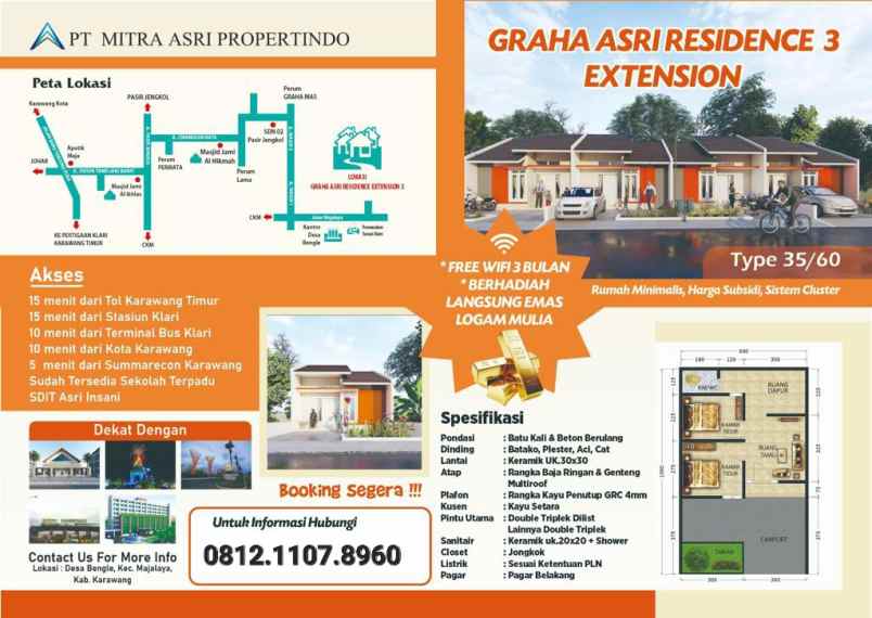 graha asri residence 3 rumah subsidi bergaya cluster