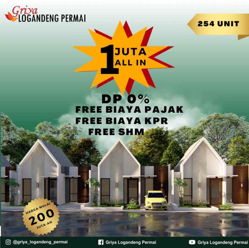 hunian nyaman promo 1 juta free pajak biaya