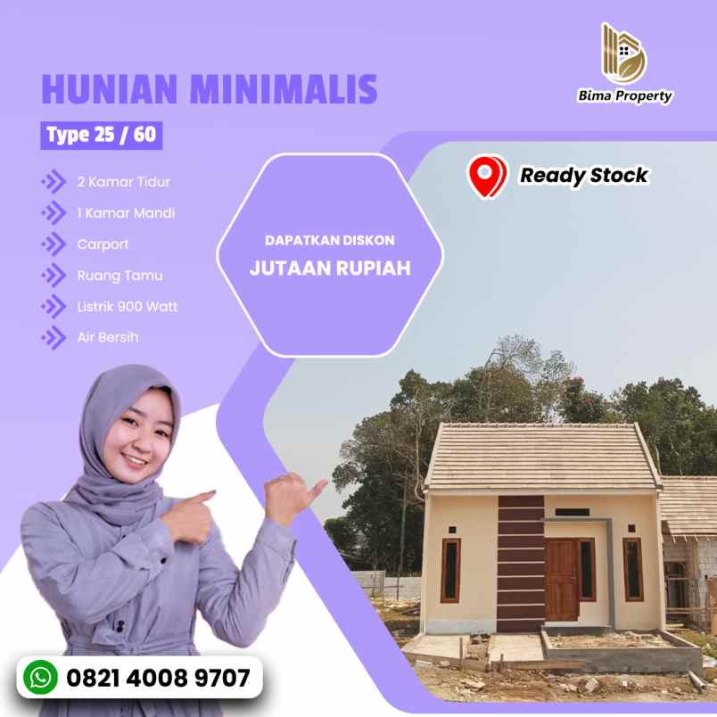 hunian subsidi minimalis ready stock harga murah