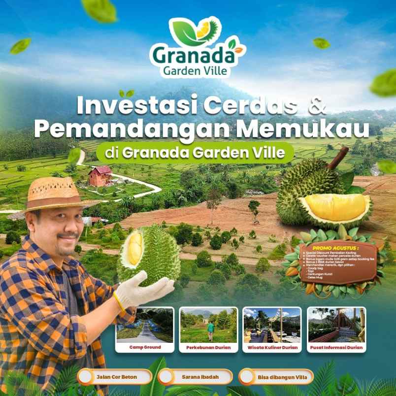 jual tanah kavling di dalam kebun durian ekslusif