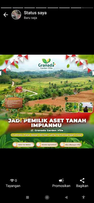 jual tanah kavling di dalam kebun durian ekslusif