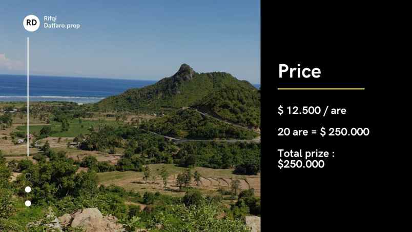 jual tanah lombok hill dan sea view