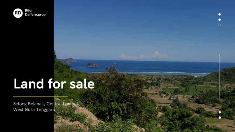 jual tanah lombok hill dan sea view