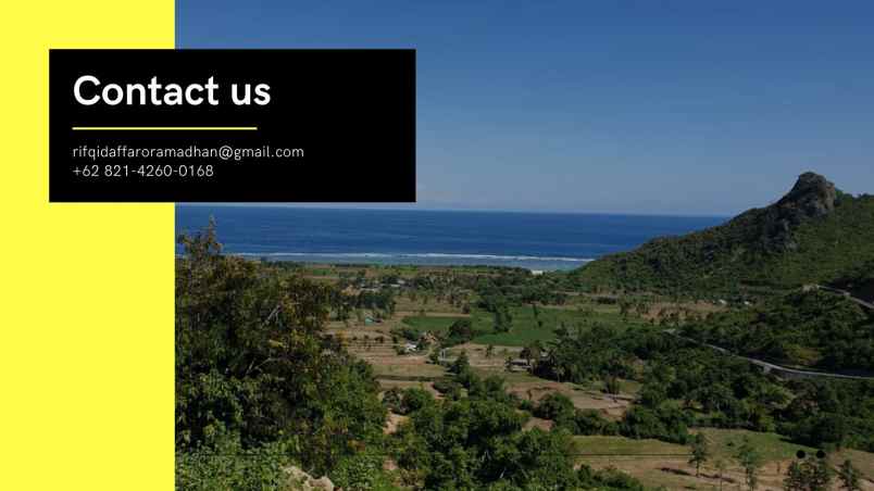 jual tanah lombok hill dan sea view