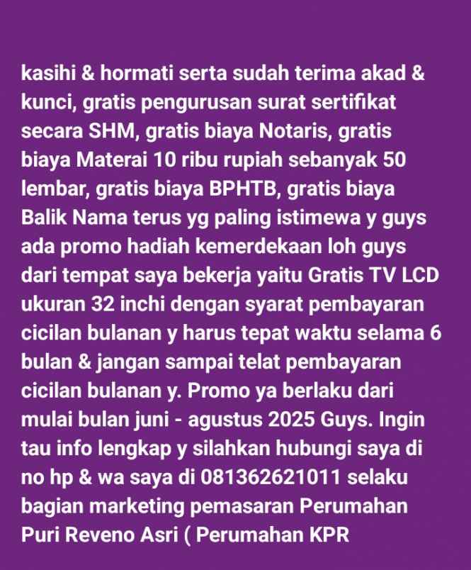 perumahan puri reveno asri kota medan
