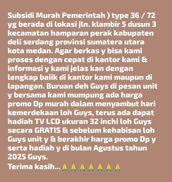 perumahan puri reveno asri kota medan