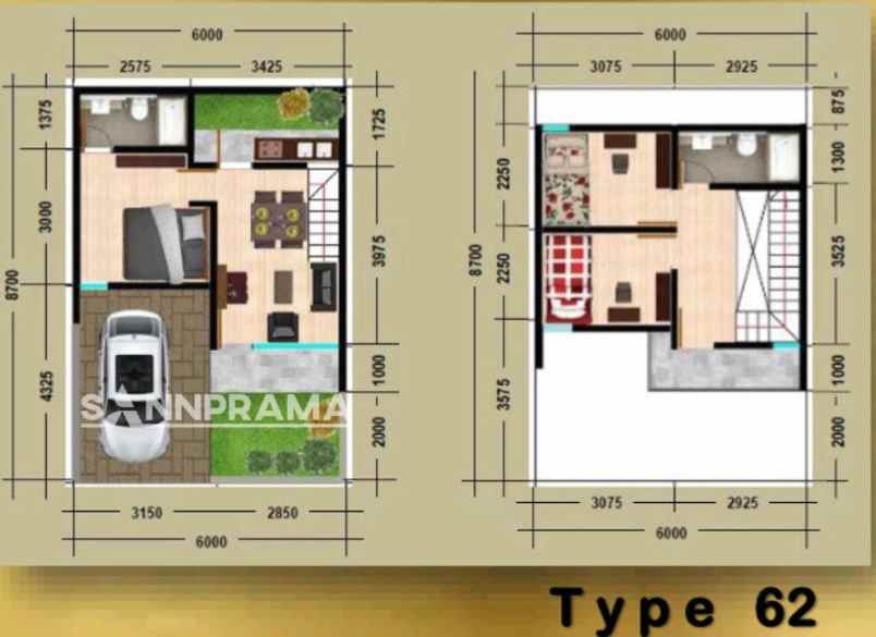 rumah 2 lantai harga terjangkau dekat stasiun lama