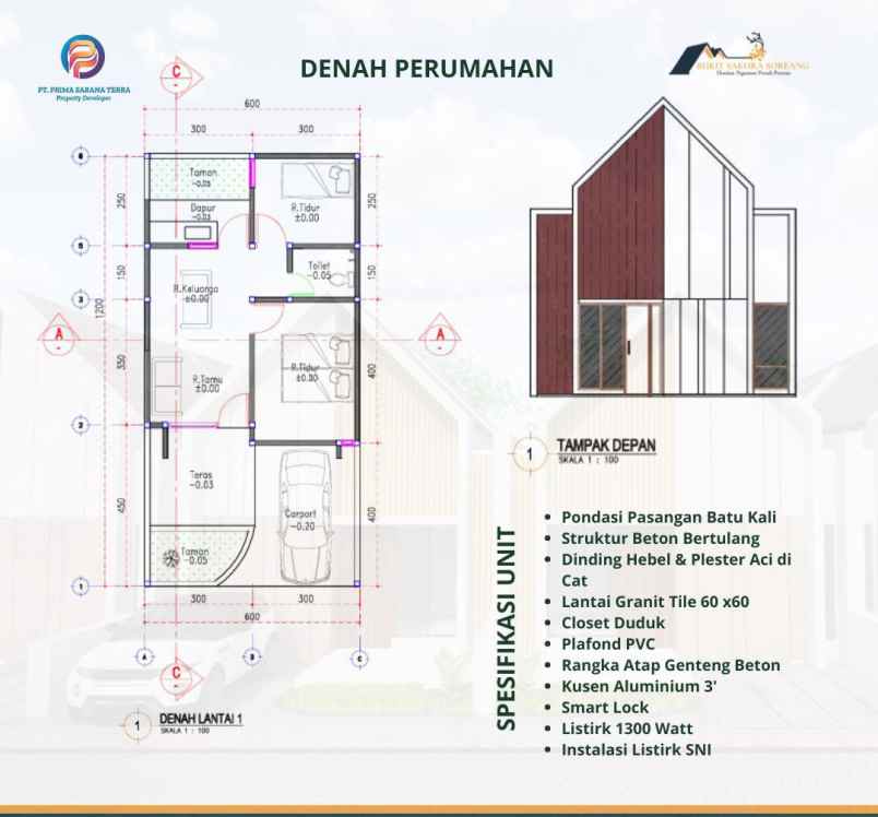 rumah 300 jutaan di daerah soreang