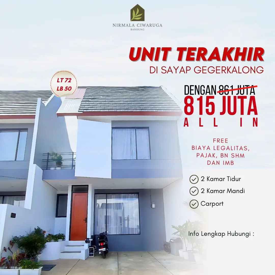 rumah baru dua lantai ciwaruga bandung