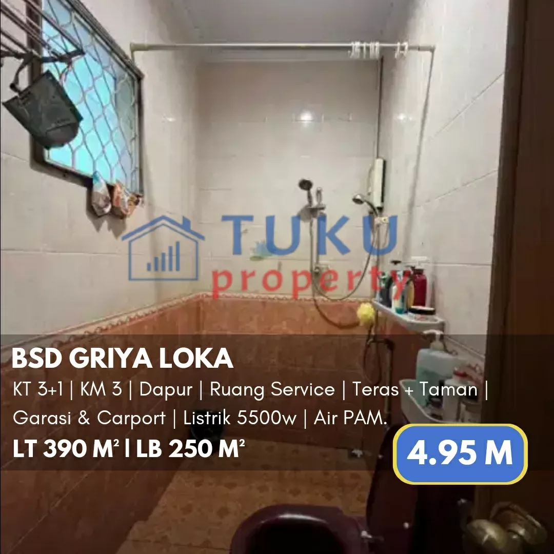 rumah hook secondary bsd griya loka siap huni langsung