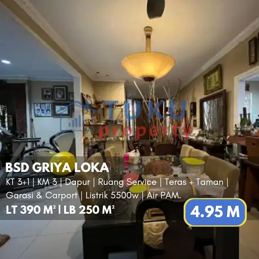 rumah hook secondary bsd griya loka siap huni langsung