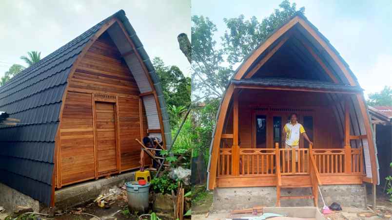 rumah lumbung kayu 24 meter