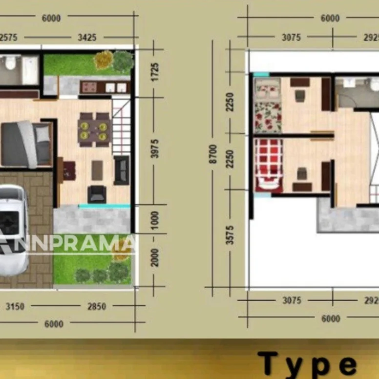 rumah milenial scandinavian 2 lantai harga 600 jutaan