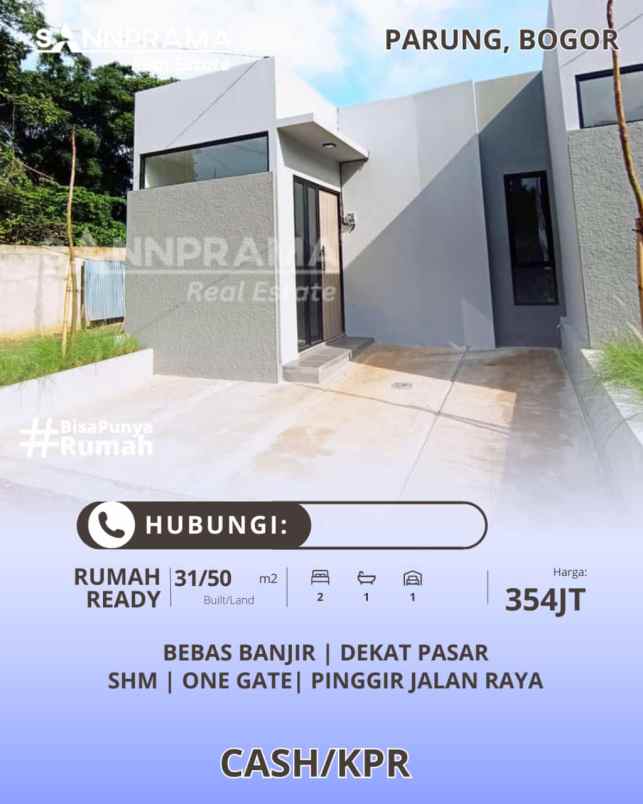 rumah minimalis di parung gunung sindur