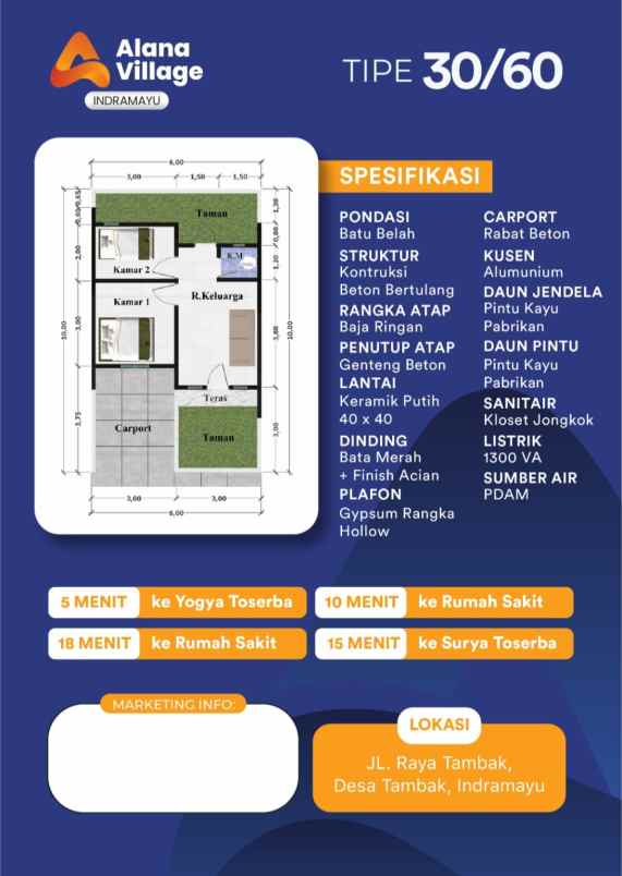 rumah murah di indramayu dekat jogja toserba