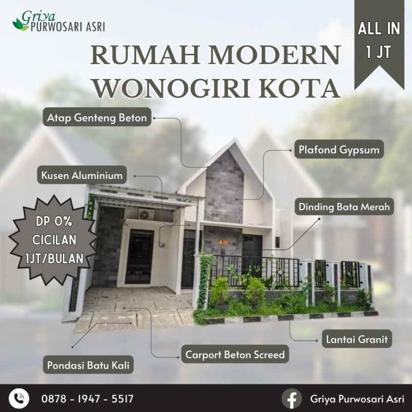 rumah murah model modern wonogiri kota