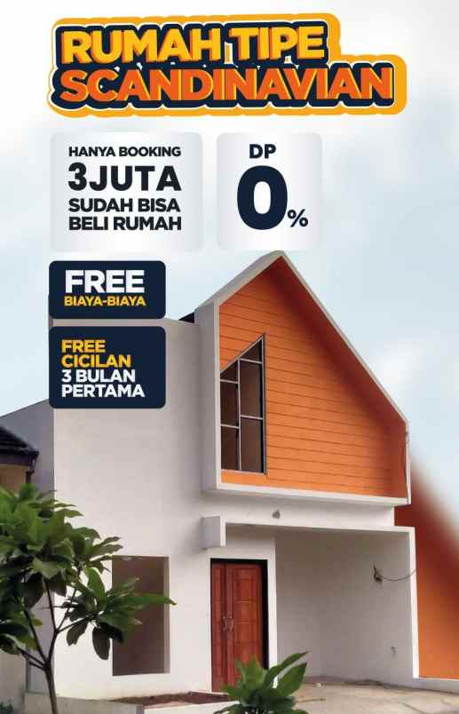 rumah scandinavian tanpa dp di pinggi jl raya arco