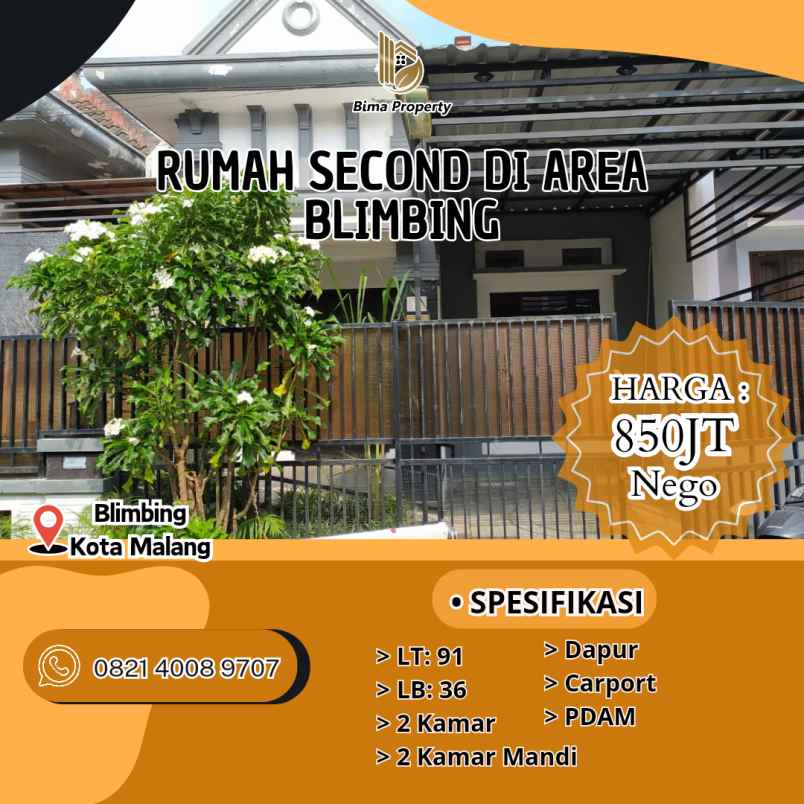 rumah second di area blimbing