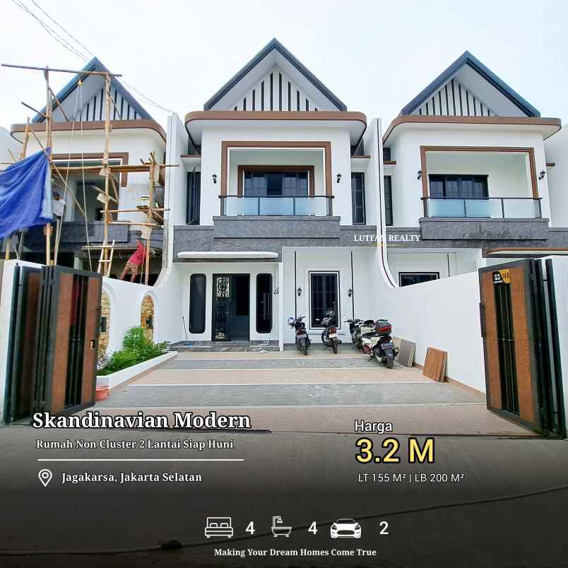 rumah skandinavian jagakarsa non cluster