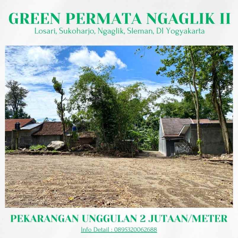 tanah 2 jutaan meter di ngaglik dekat lapangan klidon