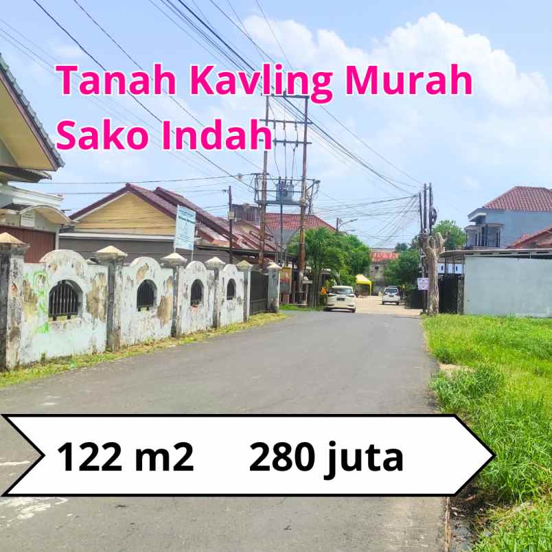 tanah dijual palembang area sako dekat indogrosir