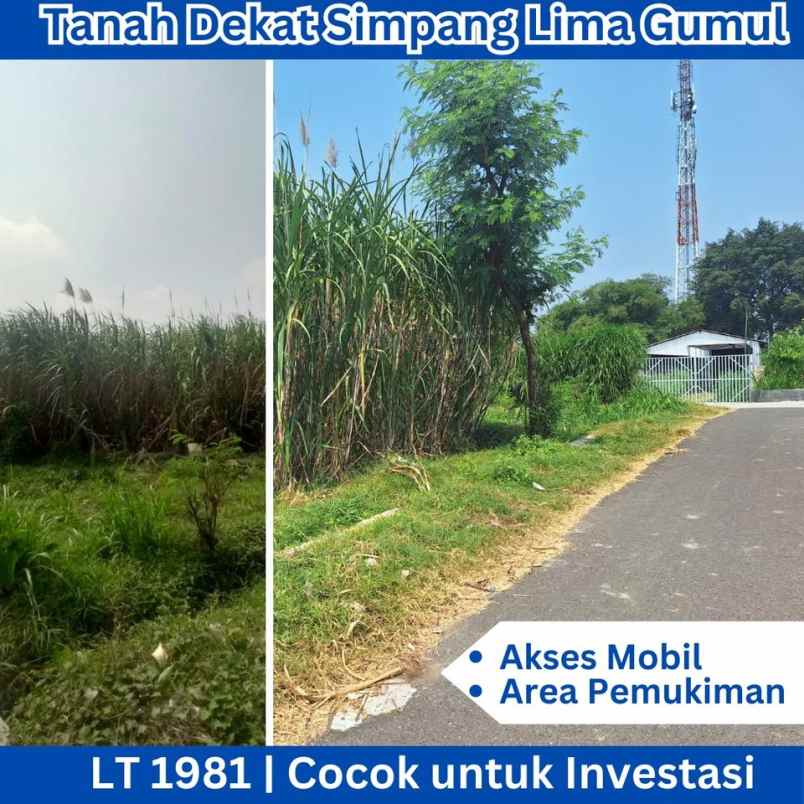 tanah kediri dekat simpang lima gumul legalitas shm