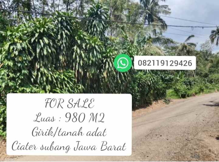 tanah strategis daerah ciater subang jawa barat