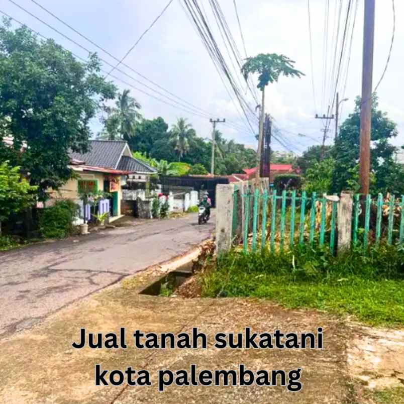 tanah sukatani pinggir jalan kota palembang