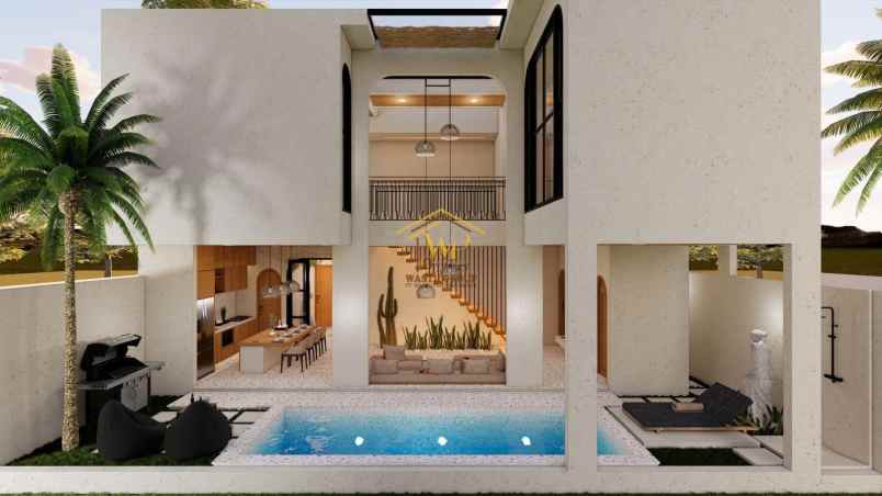 villa 2 lantai mewah dekat pantai di bali