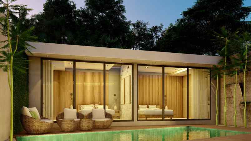 villa cantik bergaya modern dekat pantai nusa dua