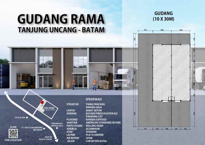 dijual ruko gudang kantor brigjen katamso