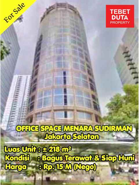 dijual ruko gudang kantor jl jend sudirman