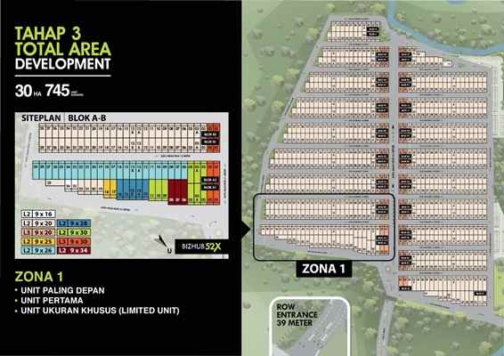 dijual ruko gudang kantor pergudangan bizhub52