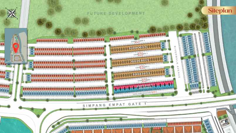 dijual ruko gudang kantor rukan china town riverwalk