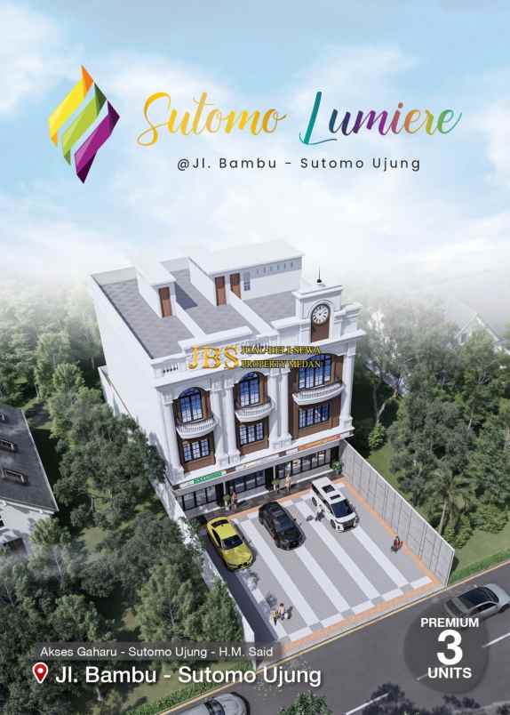 dijual ruko gudang kantor sutomo lumiere jalan bambu