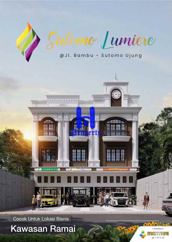 dijual ruko gudang kantor sutomo lumiere jalan bambu