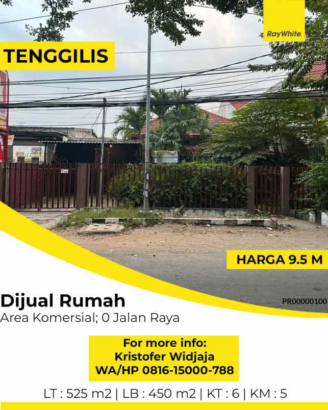 dijual ruko gudang kantor tenggilis mejoyo surabaya