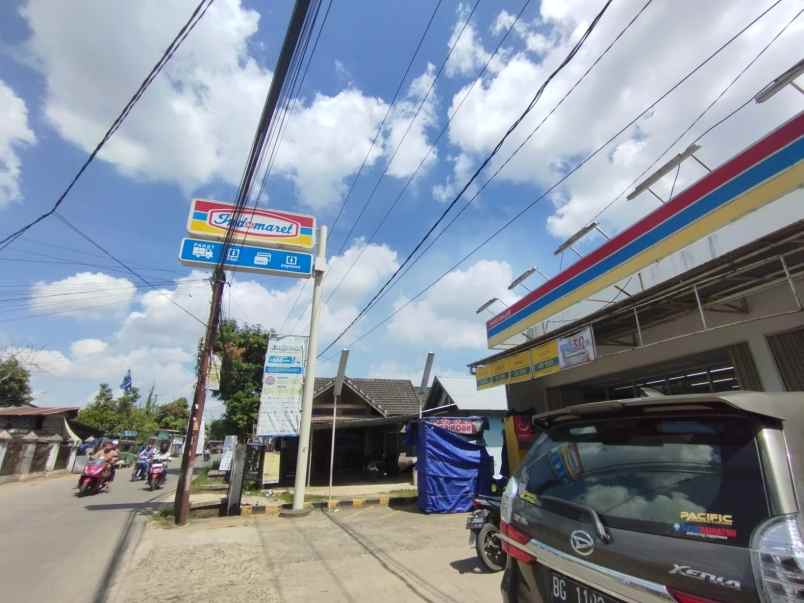 dijual ruko indomaret lokasi pinggir jalan sako baru