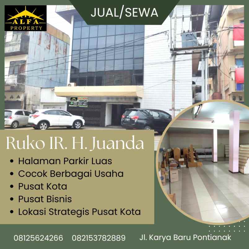 dijual ruko ir h juanda kota pontianak