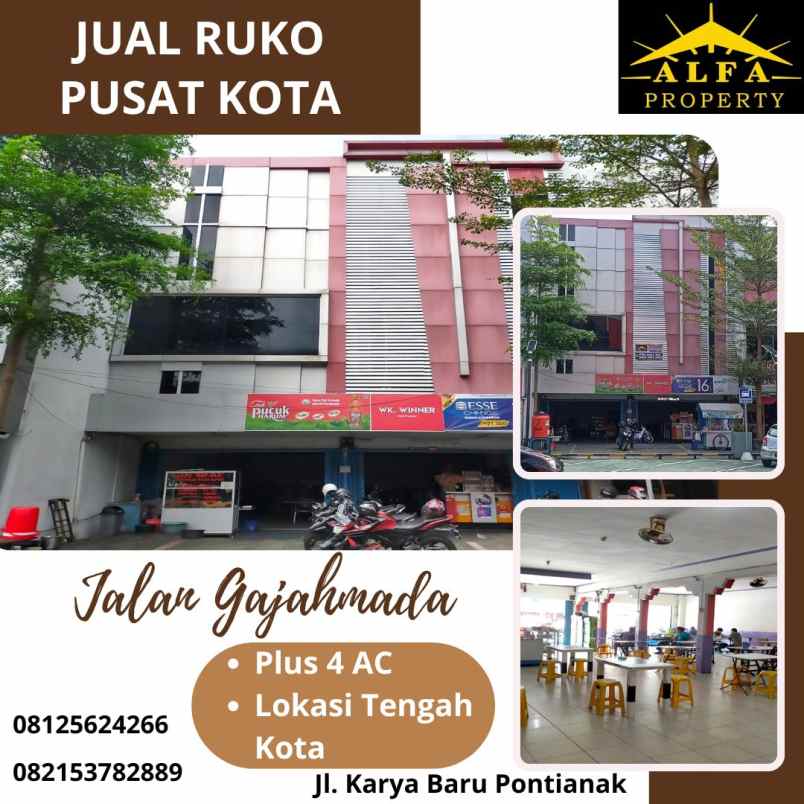 dijual ruko jalan gajahmada kota pontianak