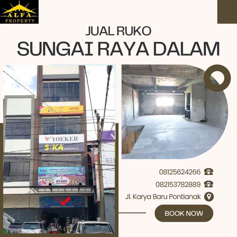 dijual ruko sungai raya dalam kota pontianak