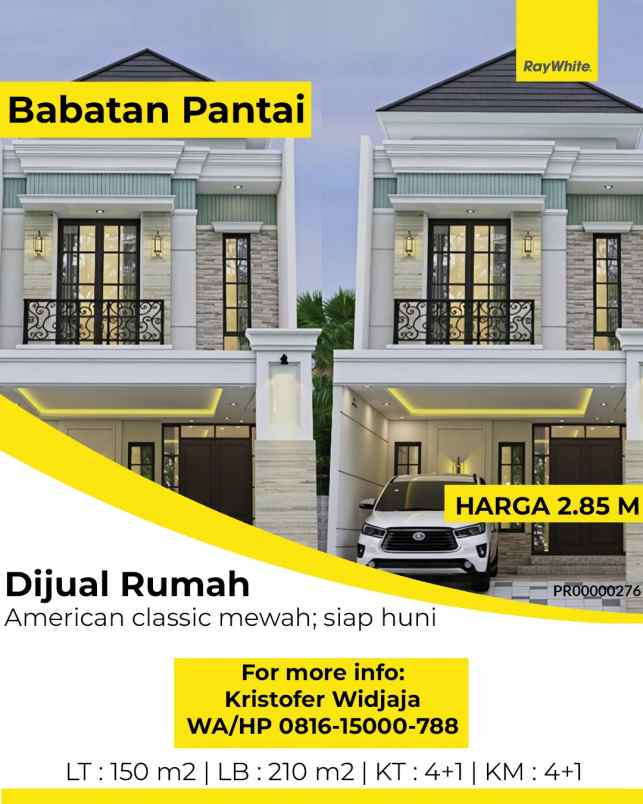 dijual rumah babatan pantai dekat grand