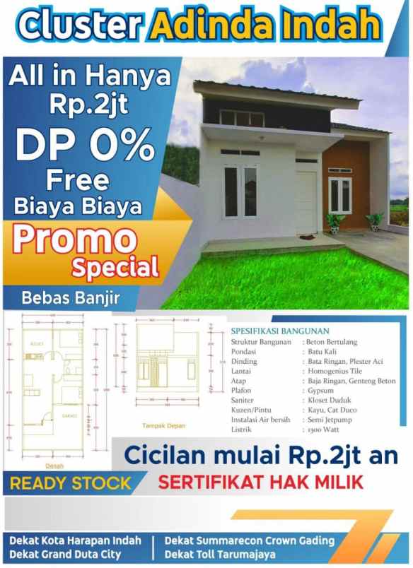 dijual rumah babelan