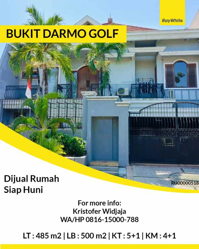 dijual rumah bukit darmo golf dukuh