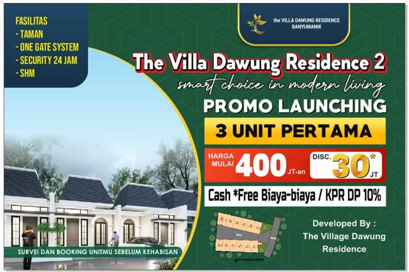 dijual rumah cluster one gate di banyumanik semarang